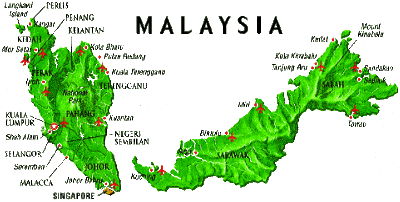 Karte-von-Malaysia
